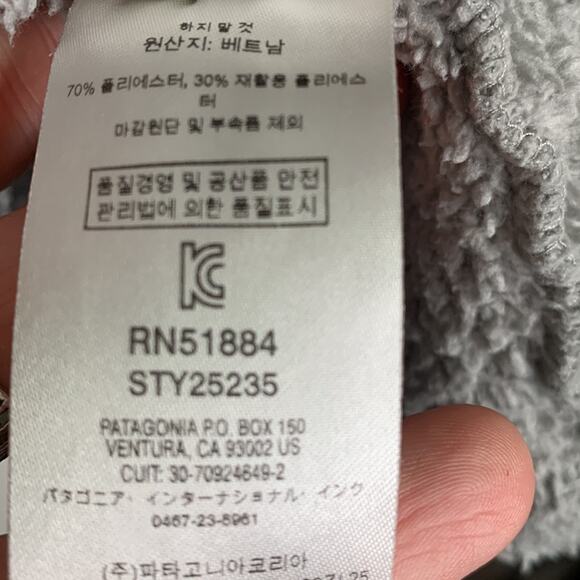 Patagonia Women's Salt Grey Los Gatos 1/4-Zip Fleece Pullover W-845 Sz M - Picture 8 of 11